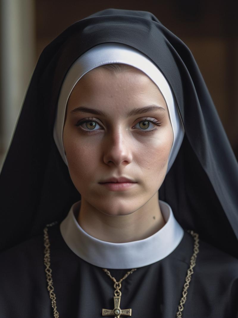 14955-3734842228-A stunning intricate full body shot,nun's habit of a [girl_Alisa Freindlich_0.8],(perfect eyes_0.8),(skin moles_0.7),(looks at v.png